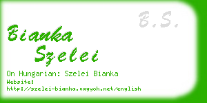 bianka szelei business card